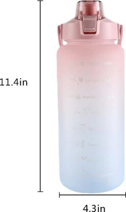 Merkloos Waterfles 2 Liter - Motivatie Waterfles - Waterfles Met Rietje - 2 Liter Waterfles - 2 Liter Drinkfles - Sportfles - Waterfles Met Tijdmarkering - 2 Liter -Merkloos Winkel 715x1200 1