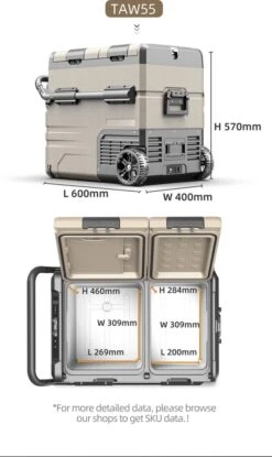 Alpicool 55L - Koelkast/vriezer - 12V-24V/230V - Compressor - APP - Voor Auto En Huis - Outdoor Camping Benodigdheden -Merkloos Winkel 715x1200