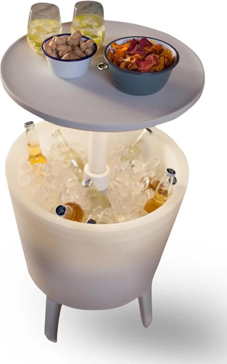Keter Coolbar Partytafel – Lichtgevend - 49,5x49,5x57cm - Wit 6 Keter Coolbar Partytafel – Lichtgevend - 49,5x49,5x57cm - Wit - Afbeelding 4