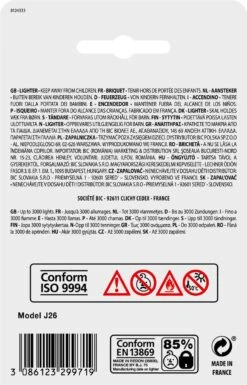 BIC J26 Maxi Vuursteen Flint Aanstekers - Diverse Kleuren - Pak Van 5 Gasaanstekers - Kindveilig -Merkloos Winkel 770x1200 1