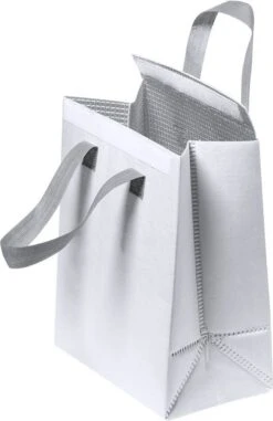 Merkloos Koeltas - Lunchtas - Koeltasje Lunch - Koelelementen - Isolatie - Volwassenen - Dames - Heren - Klittenbandsluiting - 23 X 29 Cm - Kunststof - Aluminium - Wit -Merkloos Winkel 778x1200 1