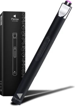 Oplaadbare Lange Elektrische Aansteker - Duurzame Plasma Aansteker - Inclusief Cadeauverpakking - BBQ - Kaarsen - Zwart