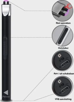 Oplaadbare Lange Elektrische Aansteker - Duurzame Plasma Aansteker - Inclusief Cadeauverpakking - BBQ - Kaarsen - Zwart -Merkloos Winkel 879x1200 1