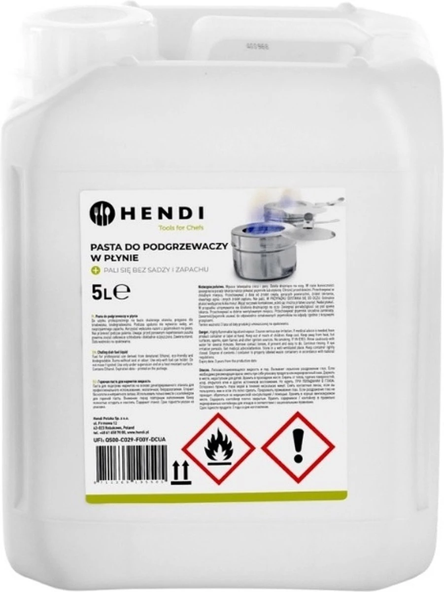 Hendi Brandpasta Voor Chafing Dish - Brandgel Jerrycan - 5 Liter 3 Hendi Brandpasta Voor Chafing Dish - Brandgel Jerrycan - 5 Liter