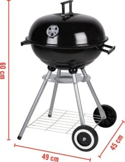 BBQ Collection Houtskoolbarbecue - Kogelbarbecue 45 X 60 Centimeter - Ronde Barbecue - Barbecue Op Wielen - Zwart - Metaal 26 BBQ Collection Houtskoolbarbecue - Kogelbarbecue 45 X 60 Centimeter - Ronde Barbecue - Barbecue Op Wielen - Zwart - Metaal -Merkloos Winkel 925x1200