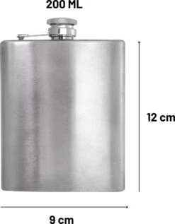 Merkloos Premium RVS Heupfles Met Schroefdop - 200 Ml - 12x9cm -Merkloos Winkel 934x1200 3