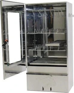 2-L Home & Garden XL Rookoven - RVS - 80x40x28 Cm - 3 Etages -Merkloos Winkel 958x1200